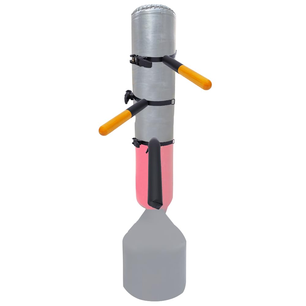 Gdrasuya10 Wing Chun Dummy Trainer, Portable Wooden Dummy Wing Chun Parts Tied Tree Spring Stump Parts Chinese Kong Fu Training Wall Mounted for Sandbag/Tree