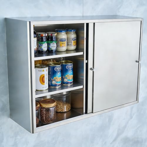 304 Stainless Steel Kitchen Storage Bins - Adjustable Shelf Organizer
