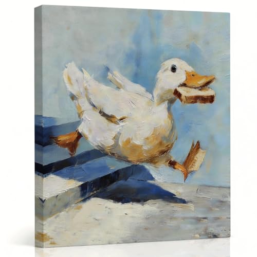 RTVJTERQ Duck Running Canvas image