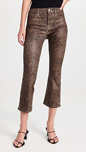 FRAME Womens Le Crop Mini Mid-Rise Coated Bootcut Jeans2