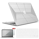 iBenzer Basic Soft-Touch Series Plastic Hard Case, Keyboard Cover, Screen Protector for Apple Macbook Air 13-inch 13