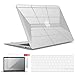 iBenzer Basic Soft-Touch Series Plastic Hard Case, Keyboard Cover, Screen Protector for Apple Macbook Air 13-inch 13" A1369/1466, Crystal Clear