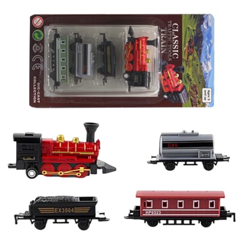 LGWJHCY Mini SteamTrain, Modelo Miniatura Ferrocarril Retro, Conjunto Pequeño Vehículo Ferroviario Ornamento, para Niños y Niñas