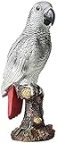 XJBTBA Ornements perroquet de simulation, artisanat d'oiseau en résine, sculptures extérieures à la maison, 15x32x12cm