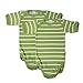 Produktbild wellyou - Baby Body Kurzarm aus 100% super weicher Baumwolle - 2er Set Kurzarm Body Baby für Mädchen und Jungen - Kinder Kurzarmbody - Erstklassiger Babybody - Made in EU (Grün Weiss - Gr. 104-110)