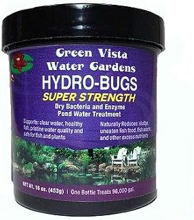 Green Vista Hydro-Bugs Dry Beneficial Bacteria - Super Strength - 16 Ounces - Pond Treatment - Probiotic Treatment Reduces Sludge, Fish Waste - Improves Water Quality, Clarity - Koi, Plant Safe
