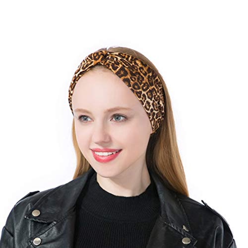 Fashband FD-101 Boho Leopard Print Headbands Criss Cross Knotted Hair Bands Elastic Stretchy Twist Head Wraps Yoga Outdoor Head Scarfs Headpiece thumb #7