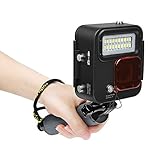 4 en 1: obtienes 1 funda impermeable + 1 luz LED + 1 empuñadura flotante + 1 filtro rojo, excelentes accesorios para aventuras submarinas.