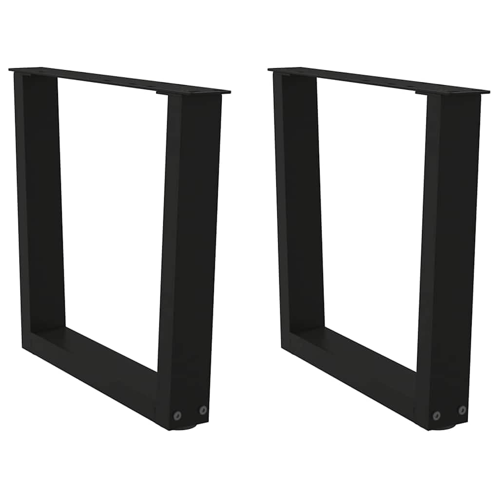 Patas de mesa de acero negro en V de 60 cm para proyectos de bricolaje