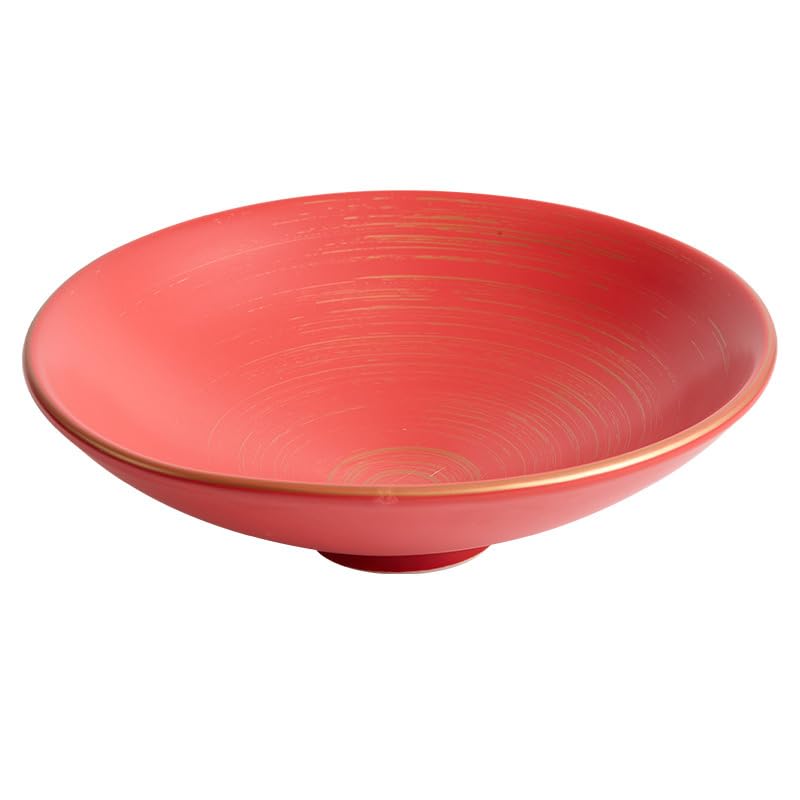 Miski do zupy czerwona glazura ceramiczna miska do zupy chińska miska ramenowa do układania w stosy miska do serwowania sałatka miska na płatki owsiane miski obiadowe (M)