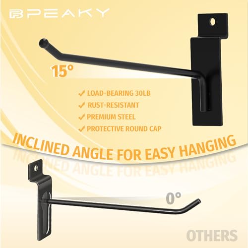Bfpeaky Black Slatwall Hooks 4 Inch thumb #1