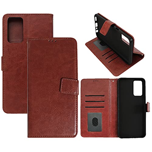 Image of Flip Cover Compatible with Realme X7 Max 5G / Realme GT 5G | Premium Leather Finish | Inbuilt Pockets & Stand | Flip Cover Back Case for Realme X7 Max 5G / Realme GT 5G (Brown)