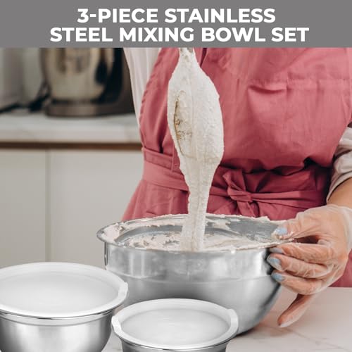 Set de 3 Tazones de Acero Inoxidable con Tapas miniatura 4