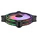 Cooler Master MasterFan MF120 Halo Duo-Ring Addressable RGB Lighting 120mm Fan, Absorbing Rubber Pads, PWM Static Pressure for 5V 3-Pin ARGB,NOT Work with 4-pin RGB or Standard RGB+12V(MF120 Halo)