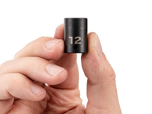 Image of TEKTON 1 /4 Inch Drive x 12 mm Shallow 6-Point Impact Socket | SID02112