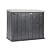 Toomax Stora Way All Weather Outdoor Extra Large Horizontal Storage Shed Cabinet for Garden Tools, and Yard Equipment, Taupe Gray and Anthracite