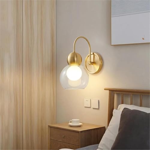 Applique murale cuivre anti-éblouissement avec douille E27 durable - 3
