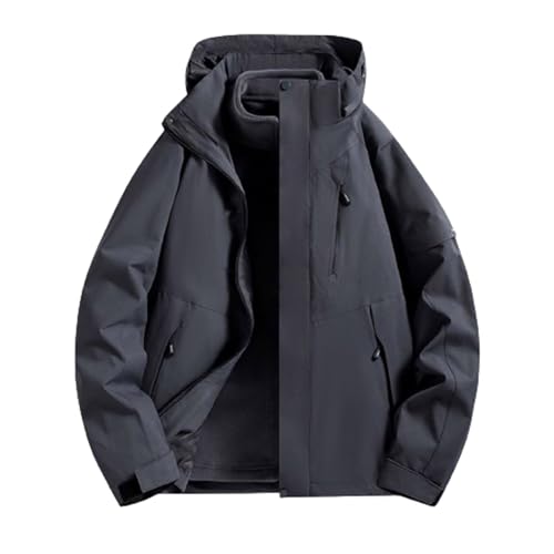 Outdoor 3 in 1 Wasserdichte Fleecejacke Damen, Wanderjacke Damen...