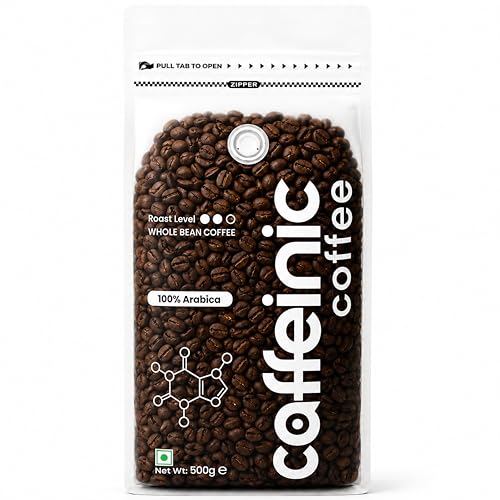 Image of Caffeinic Specialty Coffee Beans 500g - 100% Arabica, Single Origin Whole Bean Coffee, Medium Roast Smooth & Balanced with Sweet Aroma, Freshly Roasted Beans for Bean to Cup, Moka Pot & Cafetiere