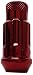 MUTEKI 32905R SR48 Series Red 12mm x 1.25" Thread Size Open End Lug Nut, (Set of 20)