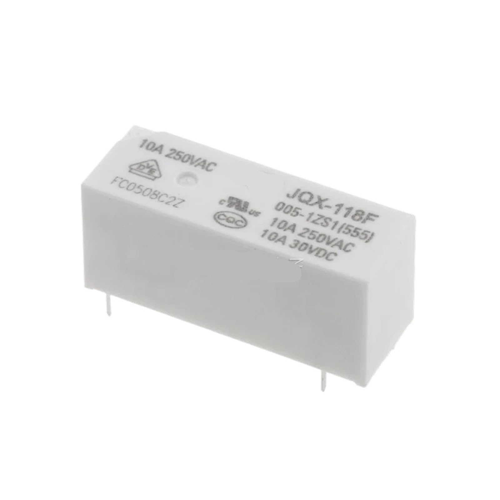 PKNVKZIDK 10Pcs JQX-118F-005-1ZS1 10A 5PIN 5V power relay