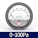 Professional Differential Pressure Gauge Air Flow Meter Industrial Differential Pressure Gauge Air Conditioning Manometer with Aluminum Housing(0-100pa)