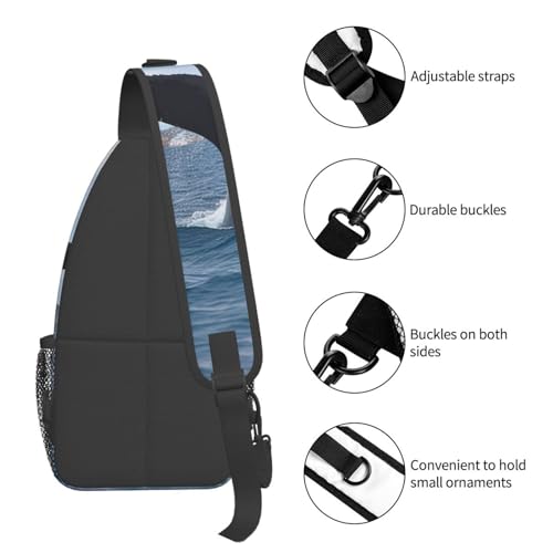 Sling Bag para Hombre y Mujer Cola de Ballena Casual miniatura 5