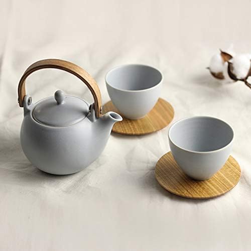 Amazon Co Jp 急須 おしゃれ セット 湯呑 急須セット 白 湯呑みセット ペア 和モダン 湯呑み茶碗セット コースター 木製 茶托付き 湯呑みセット プレゼント 夫婦 ギフト 茶器セット マット 灰 ホーム キッチン