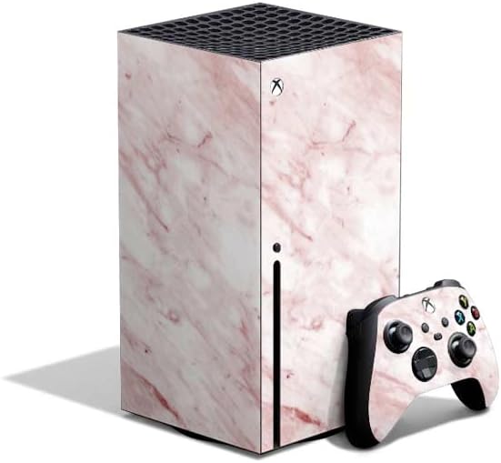 Skinit Decal Gaming Skin Compatible with Xbox Series X Bundle - Pink Marble Ink Design
