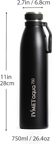 Miniatura 4 de Aqua - Botella térmica de acero inoxidable de doble pared aislada al vacío, termo de metal, reutilizable, para deportes y actividades al aire libre