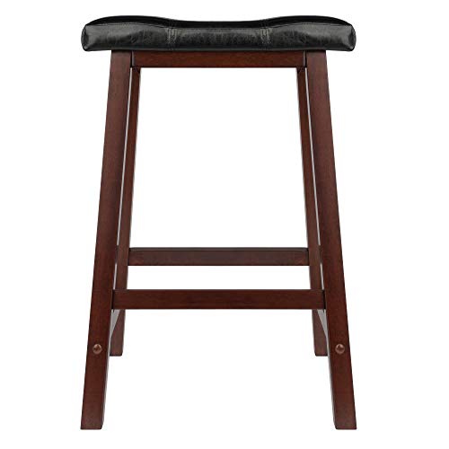 Winsome Mona Stool, 24", Antique Walnut - Image 2