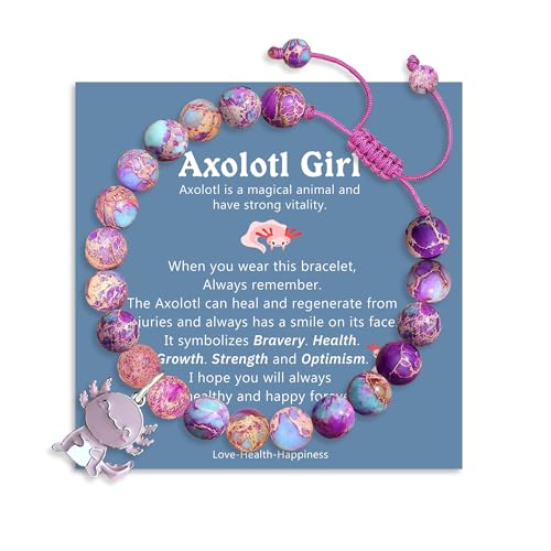 Cute Axolotl Bracelet for Her Who Loved Axolotl, Axolotl Gifts for Birthday Back To School Gifts for Axolotl Lovers Kawaii Jewelry