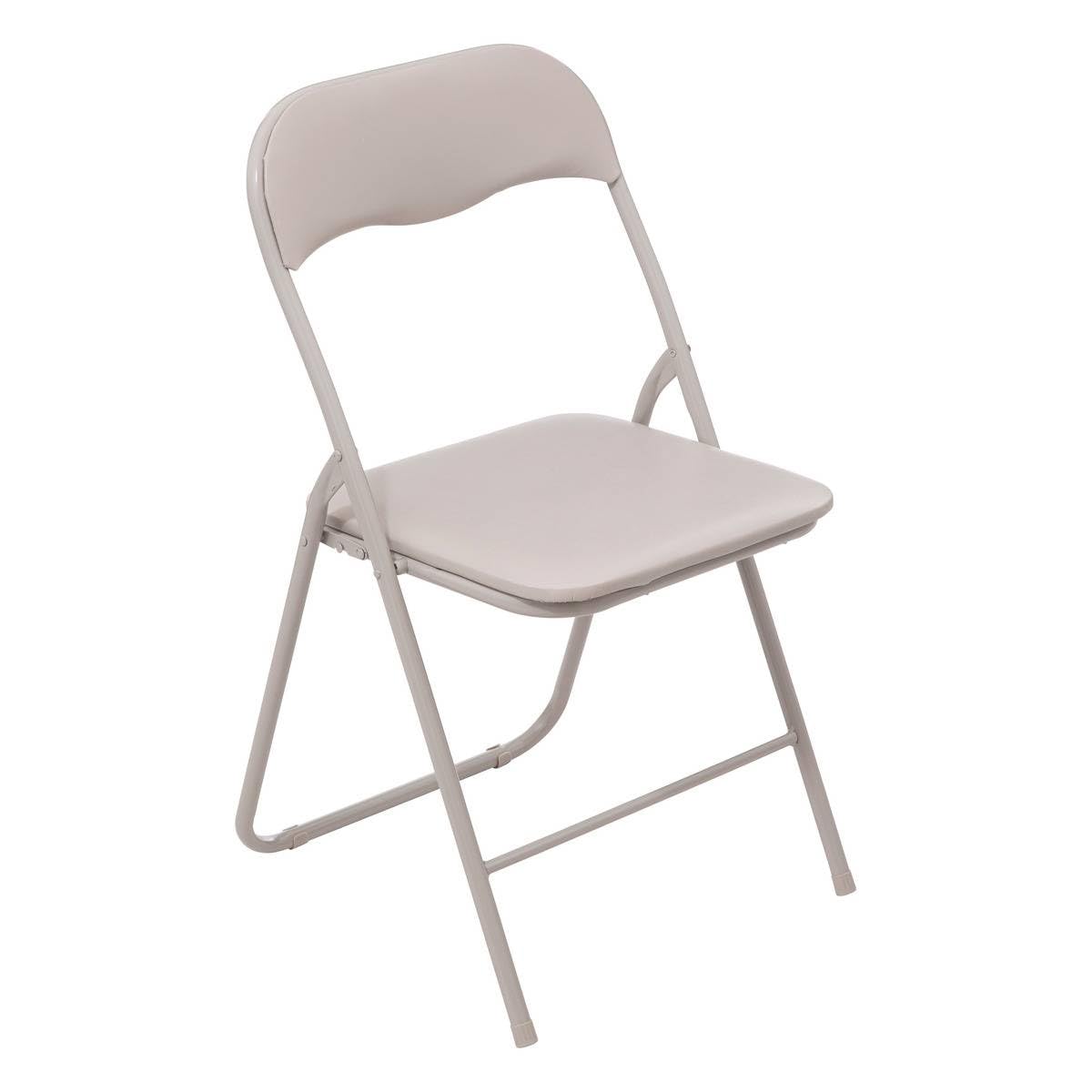 5five - Chaise Pliante Beige en PVC