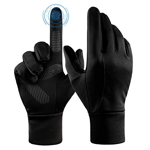 FanVince Handschuhe Herren Touchscreen Winterhandschuhe Winter Gloves Fahrrad Fahrradhandschuhe Schwarz Groß