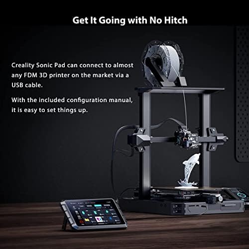 Creality Sonic Pad 3D Printed Smart Pad Based on Klipper Firmware for FDM 3D Printers Higher Your Printing Speed & Quality for Ender 3 V2/Ender 3 S1/Ender 3 S1 Pro 3D Printer