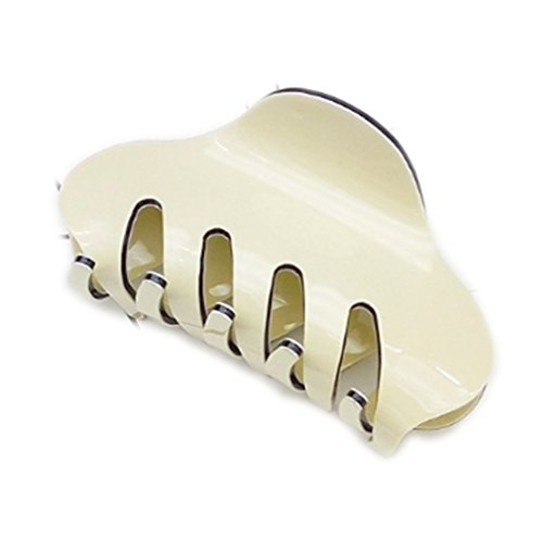 Mollette per capelli da donna, per capelli a granchio, tinta unita, accessorio per capelli (beige)