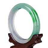 Material de calidad: esta pulsera de jade es 100 % natural, y la característica bien pulida puede hacer que esta pulsera sea suave y cómoda de llevar; la pulsera no solo es hermosa, sino que también simboliza la buena suerte, la felicidad y la prosperidad, lo que tiene muchos significados hermosos.