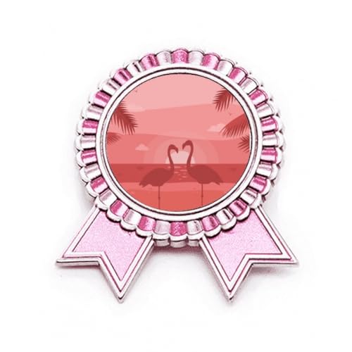 Broche Art Déco Flango rouge médaille prix gagnant finitions métal