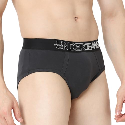Image of Underjeans by Spykar Men Premium Pack of 2 Grey - Olive Brief