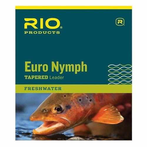 RIO Products Leaders Euro Nymph Leader with Tippet Ring, Clear