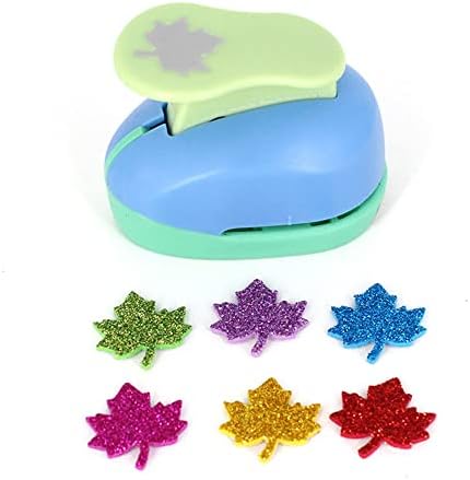 XUBX 4 Pcs Crafts Punch Set, Craft Hole Punch Little bear, Round, Flower, Maple leaf Embossing Device, Scrapbooking Punches for Creatively Kids Artwork Greeting Card Making DIY Crafts Photo Album