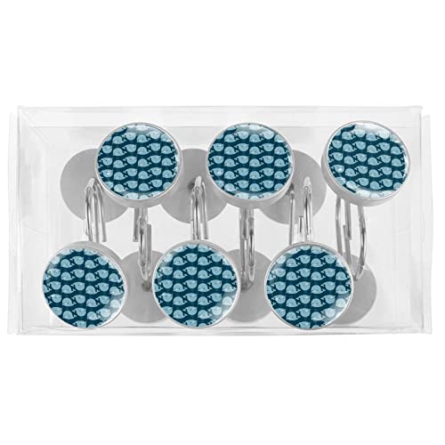 Crochets pour rideau de douche en acier inoxydable durable x12
