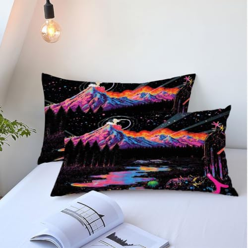 Parure de lit 140x200 de haute qualité orange style montagne chic moderne - 6