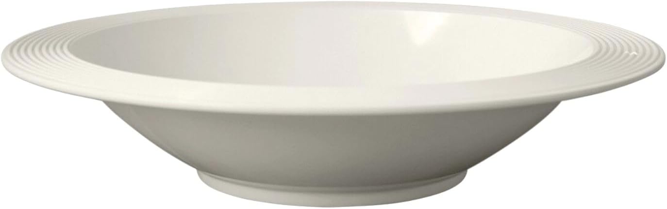 nora fleming Melamine Round Shallow Bowl - Serving Bowl for Appetizers, Side Dishes, Salads and More - Pair with One of Our Hand-Painted Minis - White