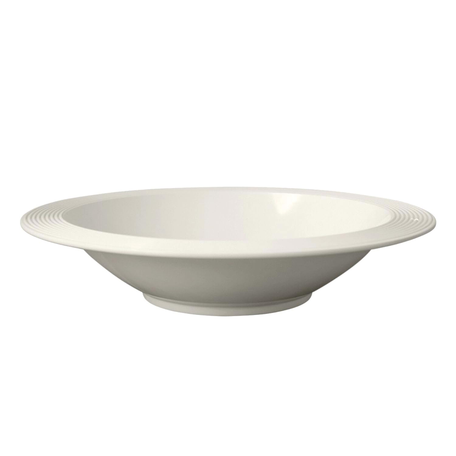 nora fleming Melamine Round Shallow Bowl - Serving Bowl for Appetizers, Side Dishes, Salads and More - Pair with One of Our Hand-Painted Minis - White