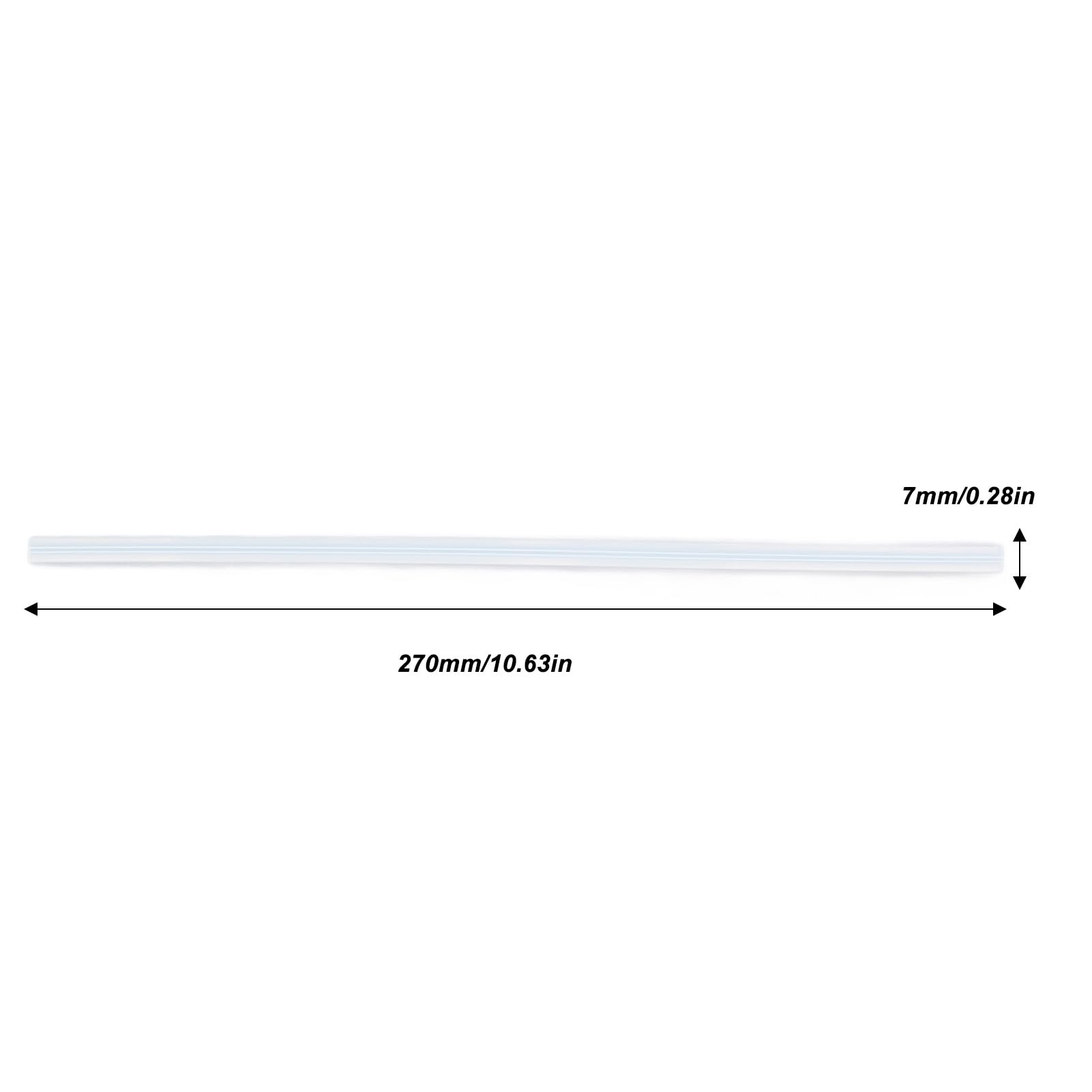 Stick di colla a caldo, resina EVA, forte adesivo, riscaldamento rapido, bianco trasparente, per lavori manuali e riparazioni, 180 pezzi 7x270 mm