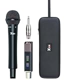 Xvive M5 Handheld Wireless Microphone System, 5.8GHz Plug-and-Play Wireless XLR Mic with Compact Receiver, Auto Channel Scan, 24-bit/48kHz Audio for Church, Live Vocals, Speakers & Events