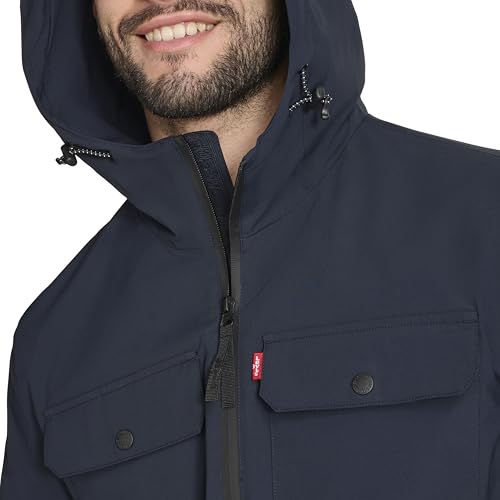 Image of Levi's Men's Hooded Waterproof Arctic Cloth Rain Jacket