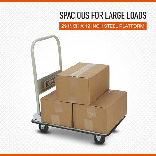 Ironton Folding Platform Truck - 330-Lb. Capacity, 29in.L x 19in.W, 4in. Casters