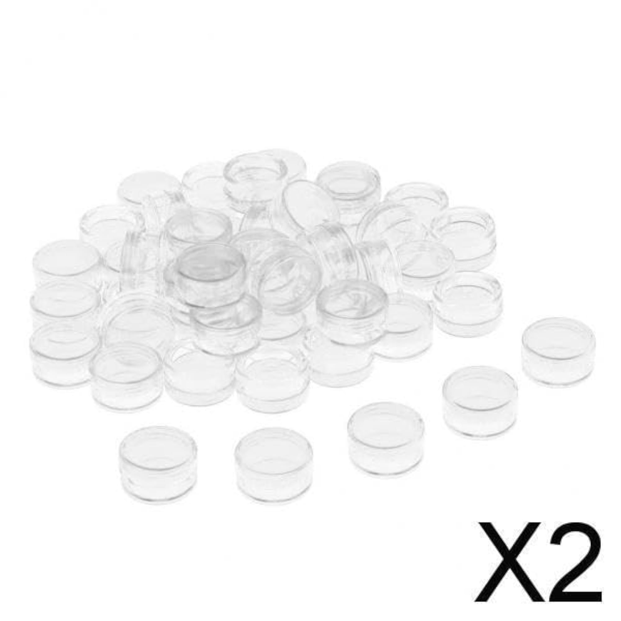 50pcs Empty Round Makeup Jar Pot, Travel Size